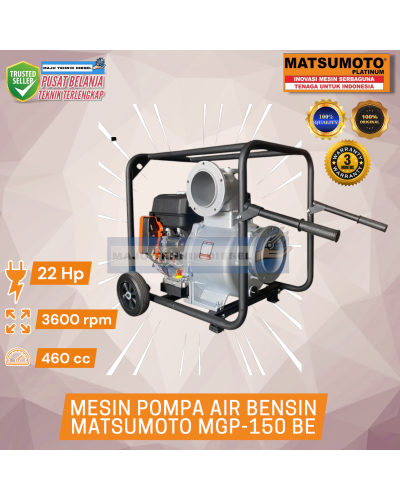Mesin Pompa Air Alkon Bensin 6 Inch Stater Dorong 22Hp Matsumoto Mgp 150 Be